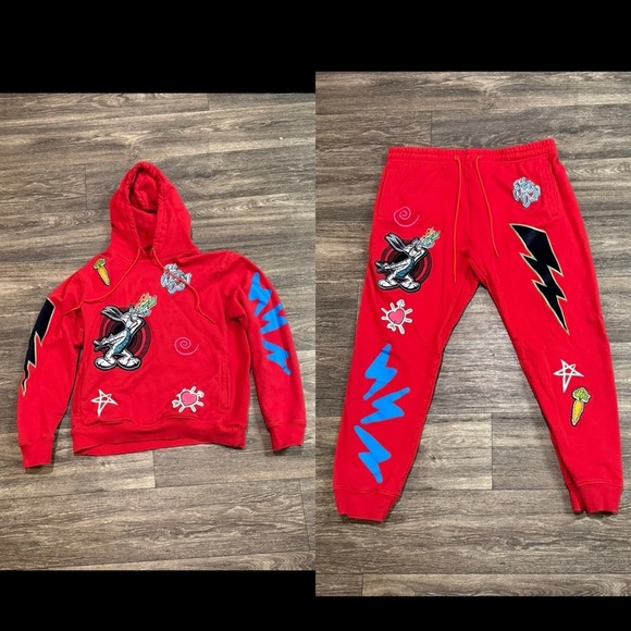 Looney Toons Bugs Bunny Youth Sweat Suit Streetwear - Picture 1 of 8